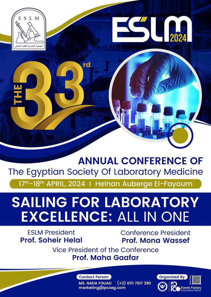 The 33rd ANNUAL CONFERENCE OF The Egyptian Society Of Laboratory Medicine