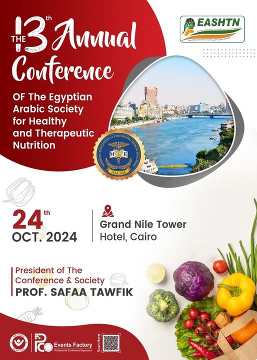 the 13th Annual Conference OF The Egyptian Arabic Society for Healthy and Therapeutic Nutrition “EASHTN”